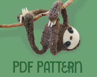 Snuggly Sloth Knit Toy PDF Knitting Pattern