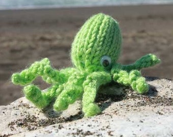 Tiny Octopus Knit Toy Pattern PDF