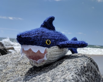 Clancy, Jr. the Shark Toy Knitting Pattern Instant Download PDF