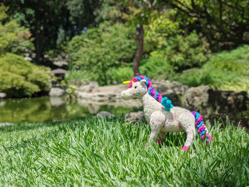 Isadora the Winged Unicorn, Horse, Pegasus Toy Knitting Digital Pattern PDF Download image 2