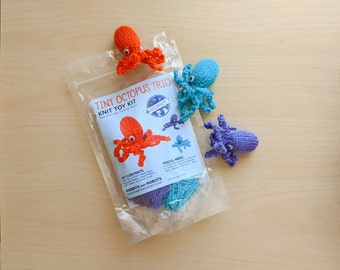 Tiny Octopus Trio Knitting Kit