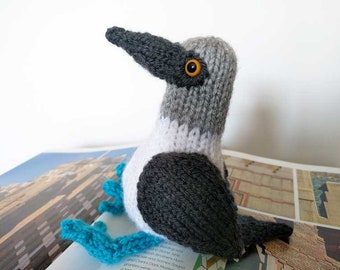 Blue Footed Booby Knit Toy PDF Knitting Pattern