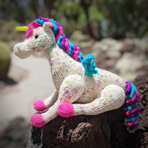 Isadora the Winged Unicorn, Horse, Pegasus Toy Knitting Digital Pattern PDF Download image 4