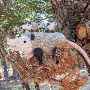 Opossum Family Toy Knitting Pattern PDF Digital Download