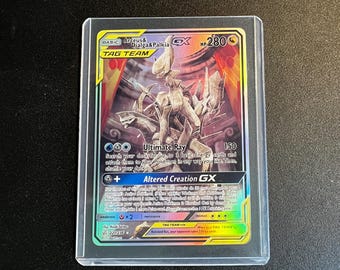 Arceus Dialga Palkia GX Tag Team Cosmic Eclipse Holo PROXY Card