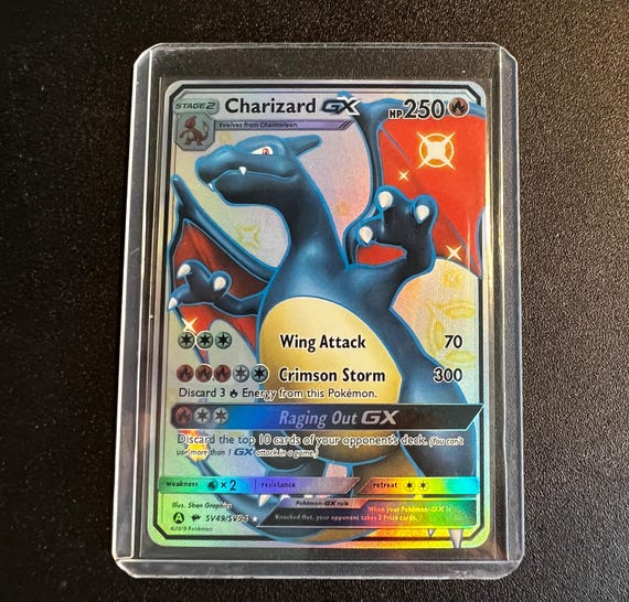 charizard pokemon card 3 70 Charizard GX Shiny Vault Hidden Fates PROXY Pokémon Card