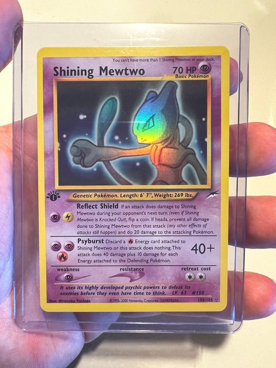 mewtwo pokemon card 70 hp Mewtwo GX (72/73) [Sun & Moon: Shining Legends] Heavily Played Holofoil