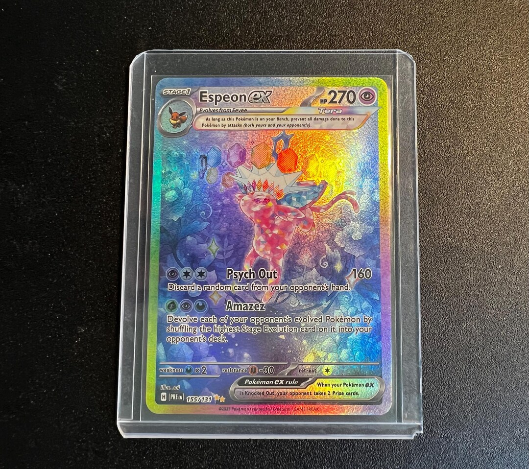 espeon pokemon card ex 155/131 When a Pokmon 2025 Pokemon Prismatic Evolutions #155/131