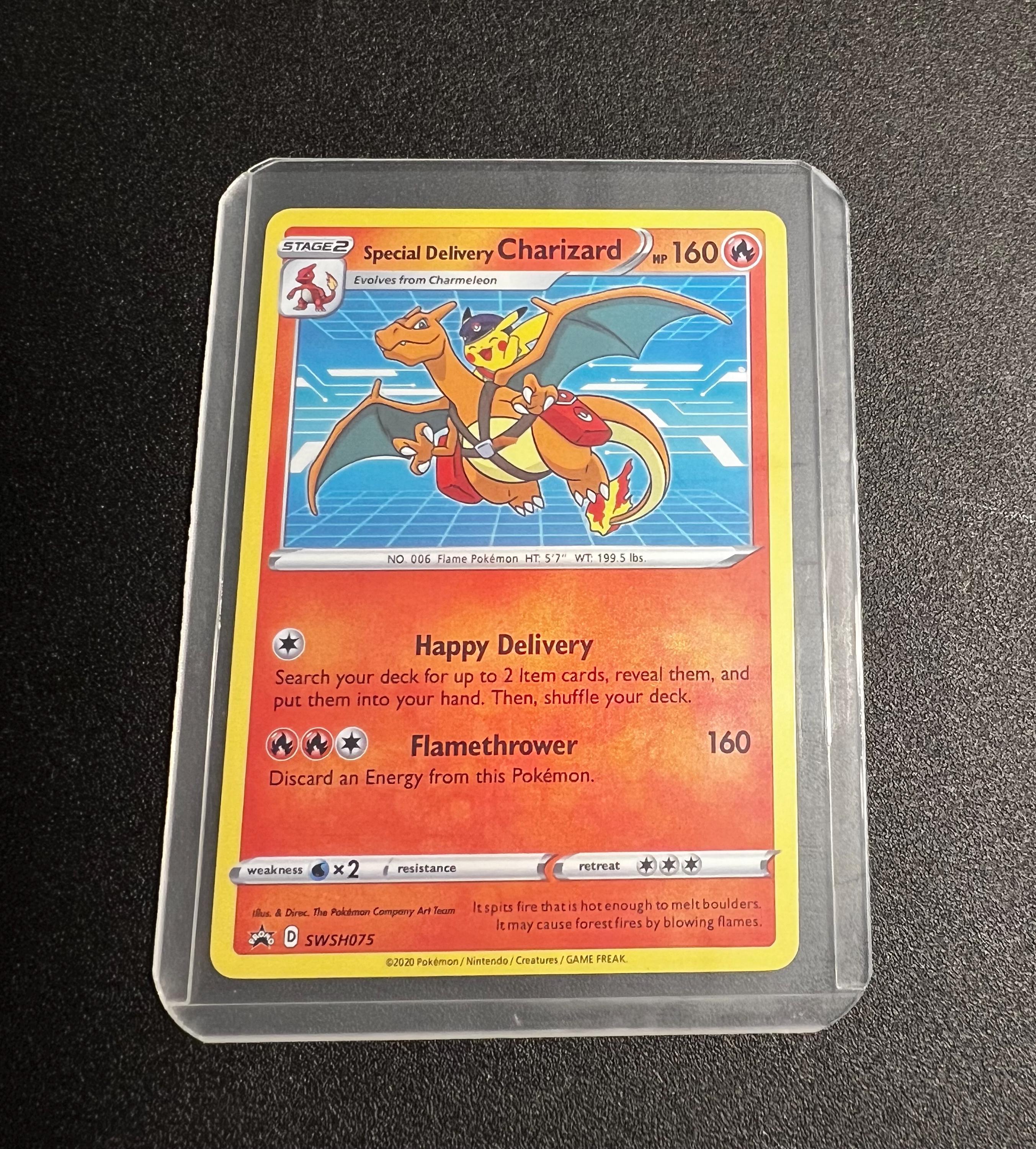special delivery charizard pokemon card (SWSH 075 Promo) have for your premier collection. Special Delivery Charizard P [SWSH075](Sword