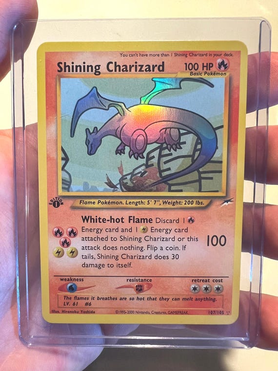 First Edition Base Set Shining Charizard Holographic Pokémon PROXY