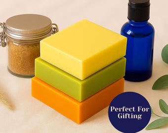 Organic Soap Bundle Citrus Spa Gift Set Handmade Soap Bar Collection Natural Bath Body Oil Aromatherapy Selfcare Gift Box Spring Skin Care