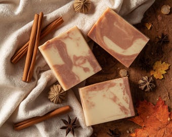 Pumpkin Spice Handmade Soap | Warm Cinnamon & Clove | JW Handmade Soaps