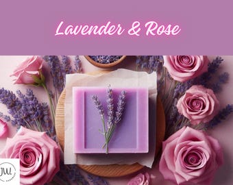 Personalized Lavender and Rose Organic Soap, Custom Scented Soap, Natural Body Care, Skincare Gift, Spa Experience