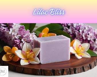 Lilac Bliss Personalized Organic Soap, Natural Handmade Soap, Custom Scent Bar, Handmade Skincare, Unique Gift
