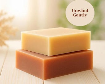 Organic Soap Bar Gift Natural Skincare Self Care Spa Experience Vanilla Cedarwood Honeysuckle Scent Artisan Handmade Customized