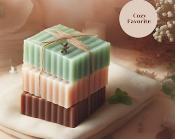 Peppermint Cocoa Soap Artisan Made Natural Skincare Organic Product Customized Gift Romantic Bath Refreshing Scent Essential