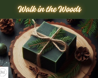Personalized Walk in the Woods Organic Soap, Custom Natural Soap, Handmade Bath Soap, Scented Bar, Wellness Gift