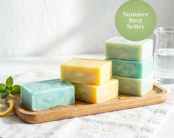 Summer Breeze Organic Soap – Orange, Lime & Peppermint Refreshing Bar