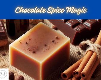 Personalized Chocolate Spice Magic Organic Soap, Handmade Soap, Natural Soap, Skincare Gift, Spa Gift, Unique Soap