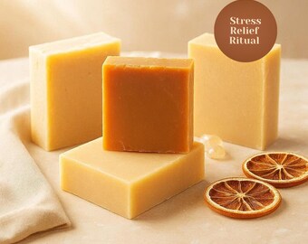 Grounding Frankincense Myrrh Orange Soap – Organic Handmade Soap for Stress Relief & Daily Reset