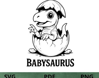 Babysaurus - SVG - PNG - PDF