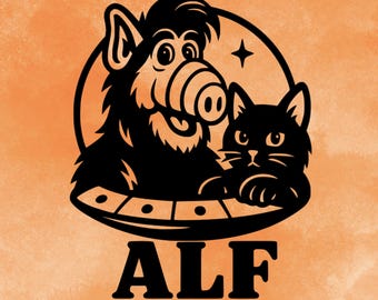 ALF cat Logo – Instant Digital Download (SVG & PNG)