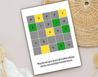 Wordle birthday card with message printable