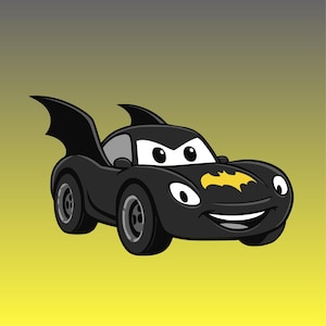 Cartoon bat car – SVG, PNG & PDF