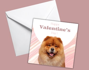 Dog chow chow valentine's day card - PNG - PDF