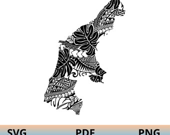 Saipan Island Digital Map – PDF - SVG - PNG