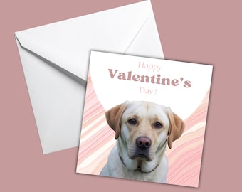 Dog labrador valentine's day card - PNG - PDF