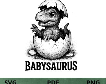 Babysaurus - SVG - PDF - PNG