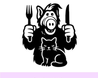 Alf Eats the Cat - PNG & SVG file