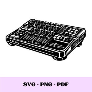 Dj Controller – Line Art – SVG - PNG 300 dpi - PDF – Perfect for Cricut - Logo Design