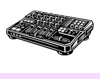 Dj Controller – Line Art – SVG - PNG 300 dpi - PDF – Perfect for Cricut - Logo Design