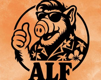 Alf at the Beach - PNG & SVG
