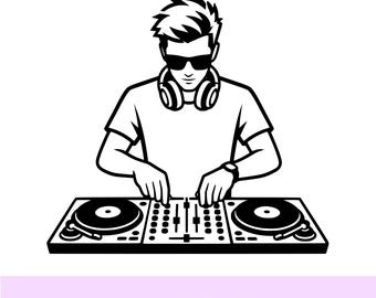 Dj Controller Line Art – SVG - PNG 300dpi - PDF – Perfect for Cricut & Logo Design