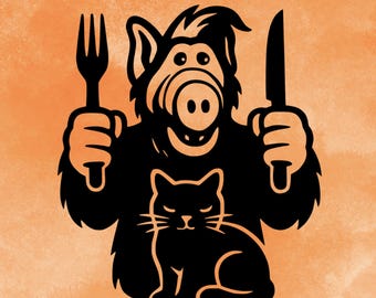 Alf Eats the Cat - PNG & SVG file