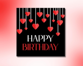 Hearts Ablaze – A Stunning and Elegant Birthday Card