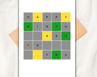 Wordle birthday card with message printable