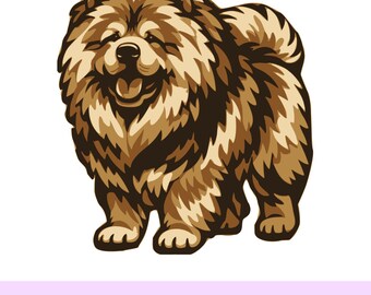Chow Chow Multilayer SVG – 4‑Layer Dog Cut File for Cricut, Silhouette & Laser Cutting – PNG PDF Included