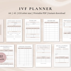 Pianificatore IVF / Diario IVF / Pianificatore di fertilità / Pianificatore di infertilità / fertilità / pianificatore stampabile IVF / Pianificatore digitale / Calendario IVF