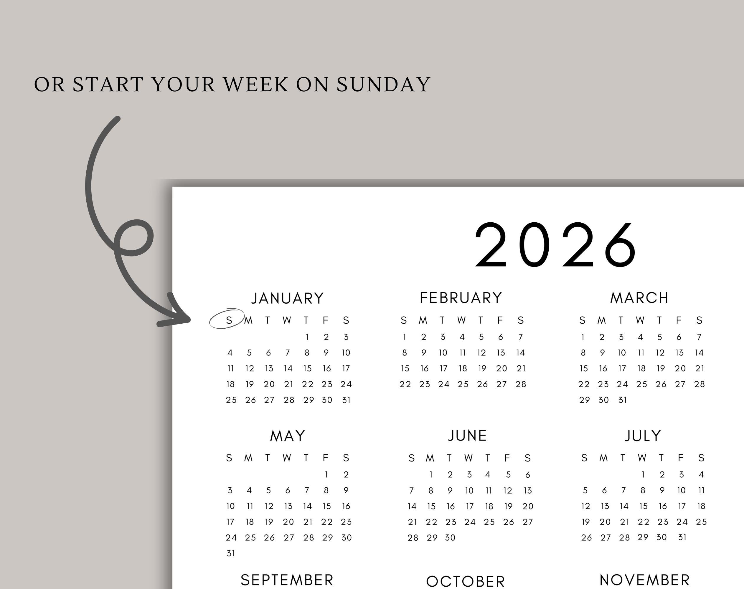 Wandkalender, Jaarlijkse Lange Kalender Voor Vloeiend Schrijven
