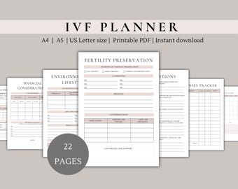 IVF Planner | IVF Journal | Fertility Planner | Infertility Planner | fertility | ivf printable planner | Digital Planner | IVF Calendar