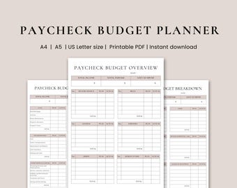 budget by paycheck | weekly budget | biweekly budget | printable budget tracker | personal finance