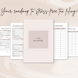 Tax planner | Tax | Taxes |  sales tax tracker | Bookkeeping | business budget | income and expense | expenses tracker | tax preparer | digital planner | digital download |  Printable planner |  profit and loss | adhd planner | expense tracker