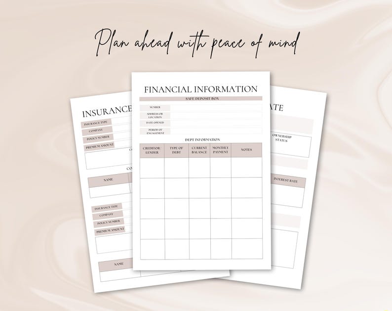 End of life planner | just in case of emergency binder | if I die binder | death planner | Printable planner | Funeral planner | end of life organizer | death binder | life organizer | just in case binder | life planner | medical tracker