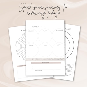Burnout recovery planner | adhd burnout | burnout workbook | Stress relief | Mental health | anxiety journal | therapy worksheets | therapy tools | digital planner | digital download |  Printable planner | 
organization | 
adhd planner