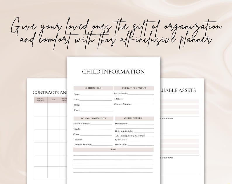 End of life planner | just in case of emergency binder | if I die binder | death planner | Printable planner | Funeral planner | end of life organizer | death binder | life organizer | just in case binder | life planner | medical tracker