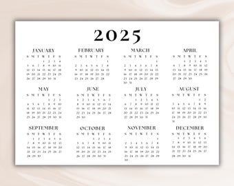 2025 カレンダー | 1 ページ | 年間カレンダー | 卓上カレンダー